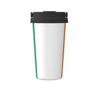 Tazza da caffè da viaggio casual con stampa bandiera irlandese per caffè caldo e freddo, in acciaio inox, per casa, ufficio, viaggio