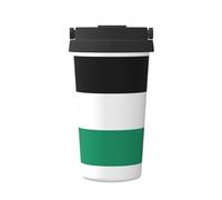 Tazza da caffè da viaggio casual con stampa della bandiera della Palestina per caffè caldo e freddo in acciaio inox per casa ufficio viaggi