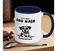Tazza da caffè dalmata It's Not Dog Hair Tazza da caffè divertente novità tazza da tè tazze in ceramica con grande manico a C per caffè, tè, cereali acqua per ufficio, cucina, scuola a casa