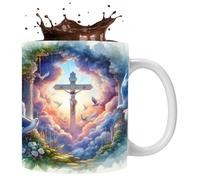 Tazza da caffè decorativa in ceramica, con motivo a luce solare, per bevande fredde, decorazione per la casa e