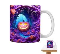 Tazza da caffè di Halloween - Tazze a tema Halloween - Stoviglie per feste in costume | Tazza per feste di Halloween in materiale eccellente, significativa tazza per il viso estetico