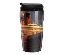 Tazza da caffè divertente con scritta "Escape from Boat The Titanic", a prova di perdite, tazza da viaggio con coperchio, 250 350 ml