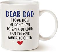 Tazza da caffè divertente per papà, Caro papà, sono la tua tazza da caffè preferita per bambini, la migliore tazza di compleanno per figlia o figlio, bianca da 11 once