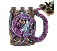Tazza da caffè drago da 1 pezzo - Tazza da bere per gli amanti del drago, boccale di birra drago medievale | Novità Boccale da Boccale con Boccali di Birra Gotico, Tazza per Bevande Novità in Accia