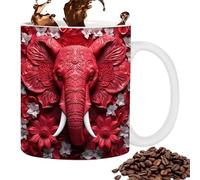 Tazza Da Caffè Elefante - Design Della Tazza Da Caffè Stampa Elefante, Design Di Tazza Da Caffè Arte Elefante | Tazza Da Caffè In Ceramica Con Maniglia, Tazza Da Caffè Da Collezionare A Tema El