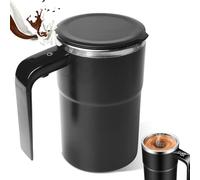 Tazza da caffè elettrica automatica auto-commovente, 380 ml, con manico, tazza termica con indicatore di temperatura, in acciaio inox 304, tazza magnetica per caffè e proteine in polvere