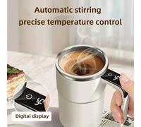 Tazza da caffè elettrica miscelatrice automatica da 380 ml Tazza da caffè impermeabile IP67 con ricarica USB Display digitale Tazza magnetica automatica