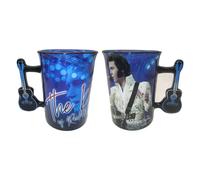 Tazza Da Caffè Elvis Presley Bianco Con Manico A Chitarra