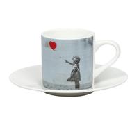 Tazza da caffè espresso e piattino Könitz, Banksy (La bambina con la palla)