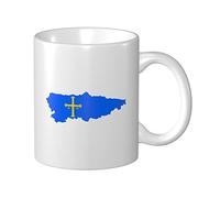 Tazza Da Caffè Flag Map Of Asturias Thè Mug Con Manico Personalizzato Tazza Innamorati, Per Merenda, Home, The, 330ml
