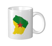 Tazza Da Caffè Flag Map Of French Guiana Thè Mug Con Manico Personalizzato Tazza Innamorati, Per Home, Work, Merenda, 330ml