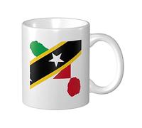 Tazza Da Caffè Flag Map Of Saint Kitts And Nevis Tazze Caffè Personalizzato Con Manico Tazza Innamorati, Per The, Office, Bambini, 330ml