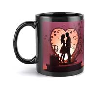 Tazza da caffè grande con manico in ceramica con sagoma che si bacia, stile unico per qualsiasi cucina, personalizzabile, divertente, ideale per tè, cioccolata calda, per uomini e donne, ufficio