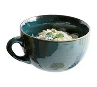 Tazza da caffè grande, in ceramica, 700 ml, con manico, tazza da tè, tazza da zuppa, insalata, ciotola per la vostra migliore amica, regalo di Natale (verde scuro)