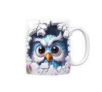 Tazza da caffè gufo - tazze carine tazza di gufo dipinta in ceramica, decorazione gufo in ceramica per donne e uomini, regalo di festa e compleanno