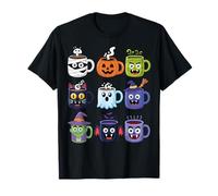 Tazza da caffè Halloween Cartoon Tee | Spooky Cute Maglietta