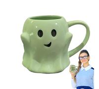 Tazza Da Caffè Halloween, Tazza Fantasma da 15 Oz, Riutilizzabile per Tè Bevande Casa Ufficio College Università Routine Quotidiana Serate di Gioco