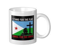 Tazza Da Caffè I Stand For The Djibouti Flag And I Kneel Tazze Di Caffee Con Manico Personalizzato Tazza Colazione, Per Work, Office, Home, 330ml