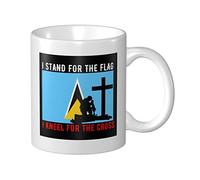 Tazza Da Caffè I Stand For The Saint Lucia Flag And I Kneel Latte Mug Con Manico Personalizzato Tazza Divertente, Per Fidanziati, Compleanno, Merenda, 330ml