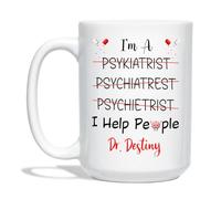 Tazza da caffè I'm A Psychiatrist I Help People Tazza Mug Personalizzata Tazzas Mug da caffè in Ceramicas Vintage Tazzas in Ceramica per Marito Lavori Collega 330 ML