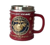 Tazza da caffè in acciaio inossidabile a tema ramo militare, decorazione 3D in rilievo, tazza commemorativa per uomo, tazza commemorativa per onorare gli eroi