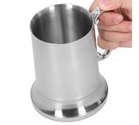 Tazza da caffè in Acciaio Inossidabile, Tazza Infrangibile, Boccale da Birra, Tazza da Campeggio con Manico, Tazza da Viaggio, Adatta per la Casa, il Ristorante e L'uso Esterno
