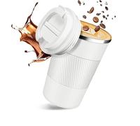 Tazza da caffè in acciaio inossidabile, tazza termica da viaggio, bottiglia termica a prova di perdite, tazza da tè e caffè, riutilizzabile, tazza isolata for bevande calde e fredde(WHITE,510ml)