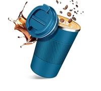 Tazza da caffè in acciaio inossidabile, tazza termica da viaggio, bottiglia termica a prova di perdite, tazza da tè e caffè, riutilizzabile, tazza isolata for bevande calde e fredde(Blue,510ml)