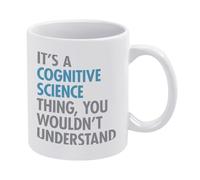 Tazza da caffè in ceramica, 330 ml, design di ricerca | Tazza da caffè con design di scienze cognitive da 330 ml, per la ricerca e lo studio.