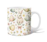 Tazza da caffè in ceramica a forma di coniglietto, uovo fantasioso primaverile con fiore pasquale, tazza per cioccolata calda, con manico, regalo per amici, familiari, amanti, anziani, colleghi, 425,2
