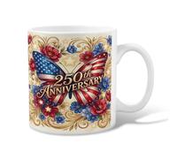 Tazza da caffè in ceramica a forma di farfalla, con manico, ideale per amici, familiari, colleghi, insegnanti, coppie, dipendenti, 325 ml