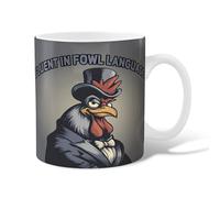 Tazza da caffè in ceramica a forma di gallo, divertente con cappello a cilindro e papillon nessuno grigio, novità tazza da tè con manico, regalo per amici, familiari, colleghi, amanti, anziani