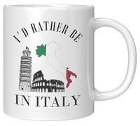 Tazza da caffè in ceramica bianca con punti di riferimento italiani, Torre pendente di Pisa e Colosseo, regalo di viaggio per gli amanti dell'Italia e dei viaggiatori del mondo