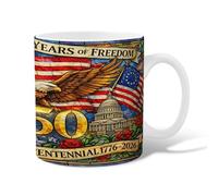 Tazza da caffè in ceramica con aquila, bandiera patriottica storica del Campidoglio dell'Indipendenza, tazza da tè con manico, regalo per amici, familiari, colleghi, amanti, anziani, anziani, anziani