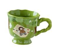 Tazza da caffè in ceramica con bella decorazione grande tazza per la colazione per casa ufficio dormitorio regalo 15,2 x 10,7 x 9,6 cm