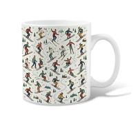 Tazza da caffè in ceramica con citazione sugli sciatori sulla montagna e | Tema sci, Tazza da tè, Decorazione cabina di montagna, Paesaggio innevato, Avventura all'aperto, Appassionato di sport