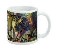 Tazza da caffè in ceramica con dinosauri The Great Comeback, novità regalo per caffè, tè e bevande calde, 325 ml, bianca