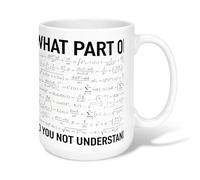 Tazza da caffè in ceramica con equazioni matematiche, moderna e minimalista, con simboli di testo N/a bianca, novità tazza per cioccolata calda con manico, ideale per amici, familiari, colleghi