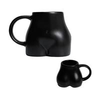 Tazza da caffè in ceramica con manico - Tazza 3D a forma di corpo umano, Tazzina da caffè artistica e creativa, Tazza da tè decorativa unica, Perfetta come regalo e per uso quotidiano (C, Nero)