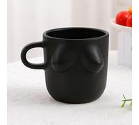 Tazza da caffè in ceramica con manico - Tazza 3D a forma di corpo umano, Tazzina da caffè artistica e creativa, Tazza da tè decorativa unica, Perfetta come regalo e per uso quotidiano (B, Nero)