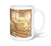 Tazza da caffè in ceramica con pulcino, accogliente e caldo, con manico, ideale per amicizia, famiglia, colleghi, insegnanti, personale innamorato, 425,2 g