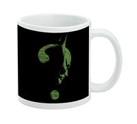 Tazza da caffè in ceramica con punto interrogativo The Riddler, novità regalo per caffè, tè e bevande calde, 325 ml, bianco