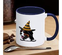 Tazza da caffè in ceramica con scritta "Happy Halloween", divertente tazza da caffè con scritta "Big Mountain", regalo per bambini, uomini, donne, compleanno, 325 ml