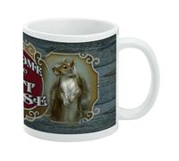 Tazza da caffè in ceramica con scritta "Welcome to the Nuthouse Squirrel", idea regalo per caffè, tè e bevande calde, 325 ml, colore bianco