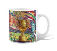 Tazza da caffè in ceramica con trofeo, per celebrare i fuochi d'artificio e la statua della libertà, con manico, ideale per amici, familiari, colleghi, insegnanti, coppie, dipendenti, 325 ml