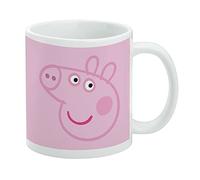 Tazza da caffè in ceramica con volto di Peppa Pig, tazza regalo per caffè, tè e bevande calde, 325 ml, bianca