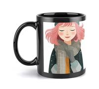 Tazza da caffè in ceramica da 11 once, robusta tazza stampata per uso quotidiano, accogliente giornata invernale, ottima idea regalo per uomini, donne, mamma, papà, San Valentino, anniversario, inaug