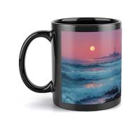 Tazza da caffè in ceramica da 11 once, robusta tazza stampata per uso quotidiano Blush Horizon, ottima idea regalo per uomini, donne, mamma, papà, San Valentino, anniversario, inaugurazione della cas
