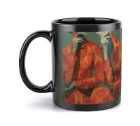 Tazza da caffè in ceramica da 11 once, robusta tazza stampata per uso quotidiano con poesia geometrica, ottima idea regalo per uomini, donne, mamma, papà, San Valentino, anniversario, inaugurazione d