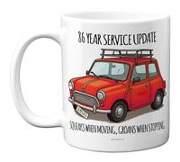 Tazza da caffè in ceramica da 325 ml, regalo divertente per 86° compleanno per donne e uomini, regalo divertente per ottantasei ottantasei anni